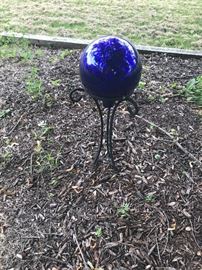 Glazing ball in garden