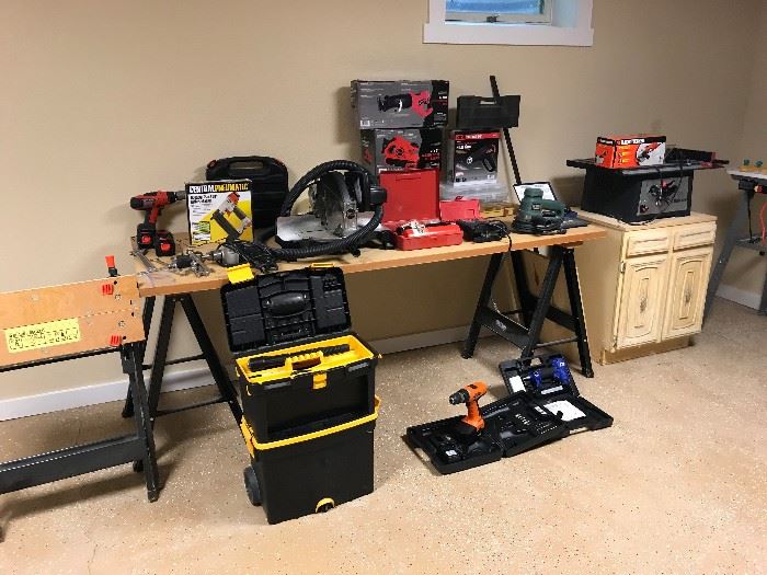 Power tools, hand tools, etc.