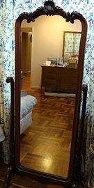 Large vintage chevel mirror