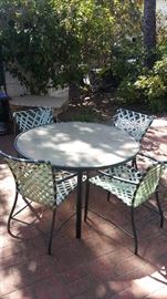 2 sets of Brown Jordan patio furniture-green in color and recently RESTORED!
