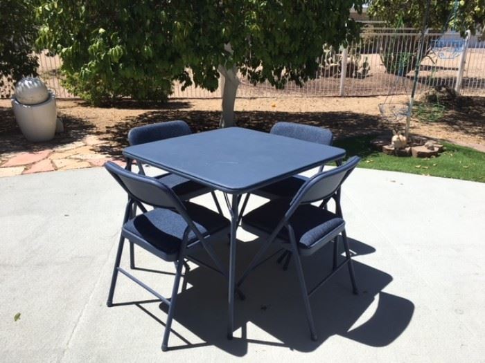 Cosco Card Table w/ Chairs (Blue)