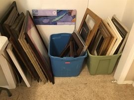Lots of Frames, Art supplies, different size  canvas’ and drawing supplies