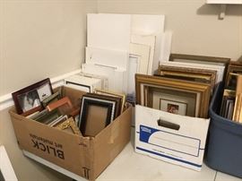 Frames and canvas for painting