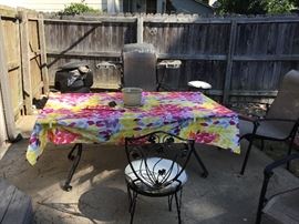 Table and an additional lawn chair