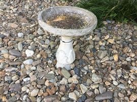 Back yard - statuary Bird bath