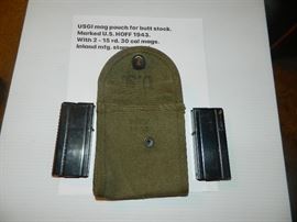US GI mag. pouch for butt stock w/2 15 round clips