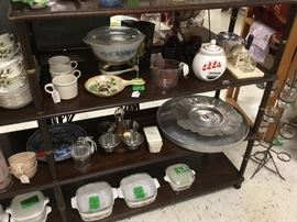 Corning Ware and hammered aluminum