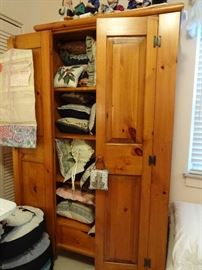 Cedar wardrobe, filled with pillows ... oh yes, forgot to mention an abundance of pillows