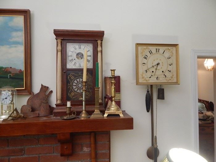 Many many antique clocks