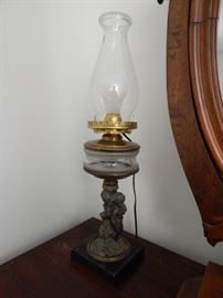 Figural oil lamp