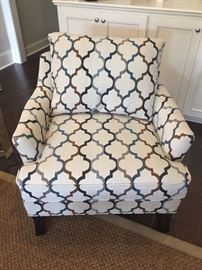 second of two club chairs