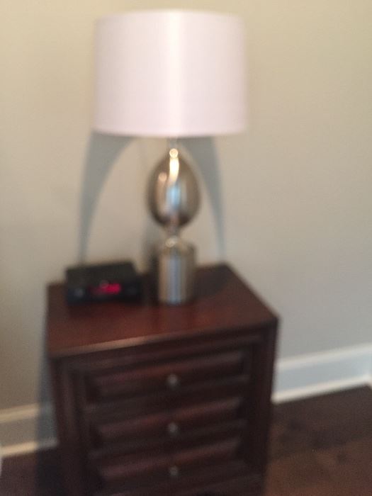 night stand number one and lamp