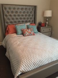 Queen bed number two with night stand and lamp