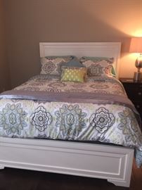 Queen bed number 3 with night stand and lamp