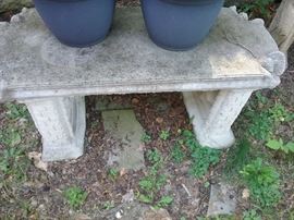 Cement Garden Bench