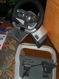 WII Steering Wheel & Pedals