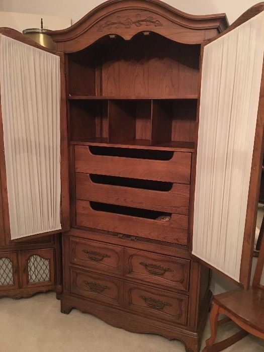 Inside of Hickory Armoire