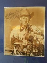 Happy Trails signed Roy Rogers young photo card