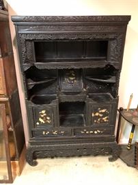 Carved Asian cabinet
