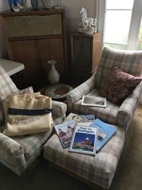 Mid -Century chairs & ottoman