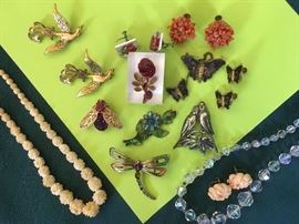 Small sample of vintage jewelry
