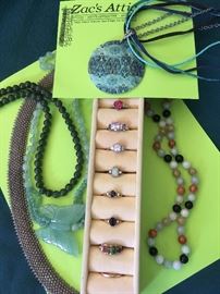 Jade & assorted rings