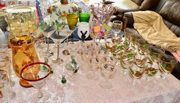 Tables of Ceramics - Porcelain and Crystal