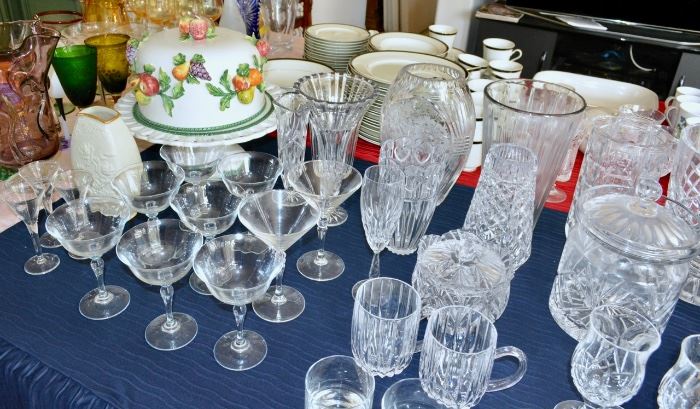 Tables of Ceramics - Porcelain and Crystal