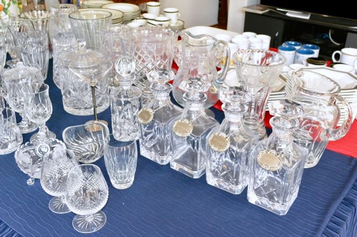 Tables of Ceramics - Porcelain and Crystal