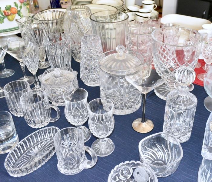 Tables of Ceramics - Porcelain and Crystal