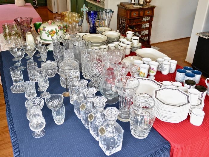 Tables of Ceramics - Porcelain and Crystal
