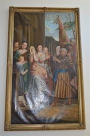 LARGE Mid 19th Century Oil on Canvas