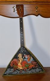 Handpainted Russian Balalaika stringed instrument