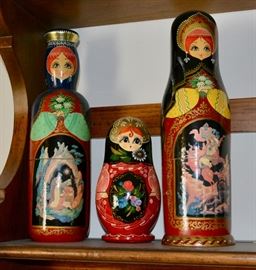 Russian Nesting Dolls and Bottle holders