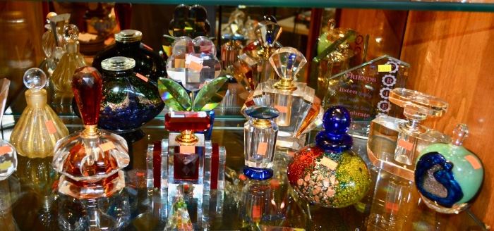 Beautiful Perfume Bottles and Paperweights
