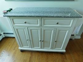 granite topped kitchen workspace