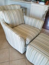 Chair with ottoman