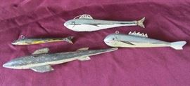 Hand-Made Vintage Weighted Fish Decoys