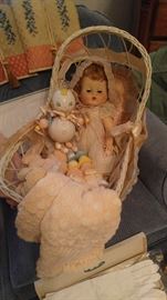 Vintage doll & baby toys