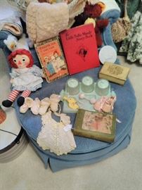 Vintage raggedy Ann & other vintage children's items