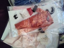 Golden Elegance outfit complete with accessories