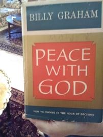 Autographed Billy Graham peace with God