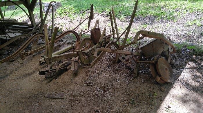 Antique farm implements