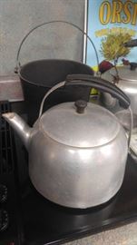 Vintage aluminum kettle