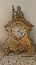 Antique pot metal clock