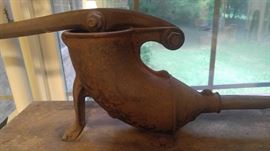 Antique cast iron sausage press patent date July 1858