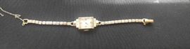 Antique Art Deco Blancpain Diamond & 14k white gold Elongated Lady’s Watch