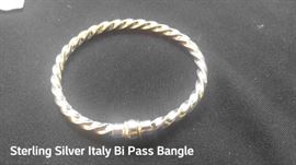 Silver bangle bracelet