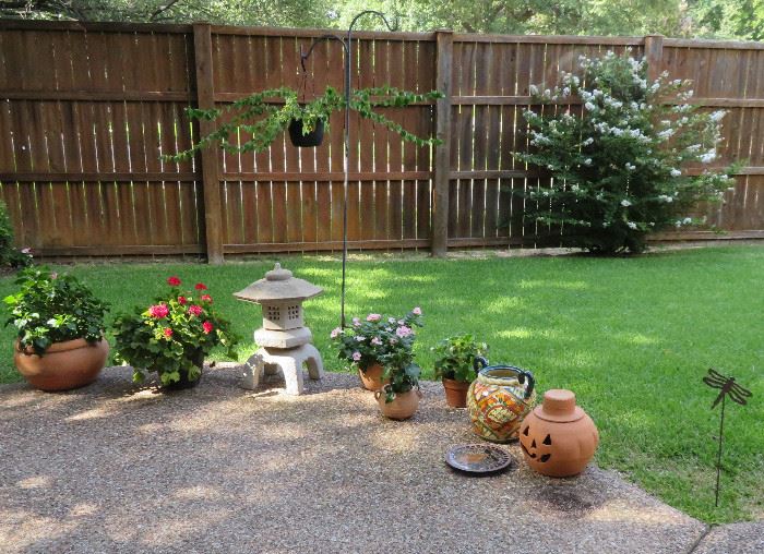 Plants, garden decor