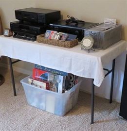 Sony stereo components, CDs, board games/puzzles - some vintage 